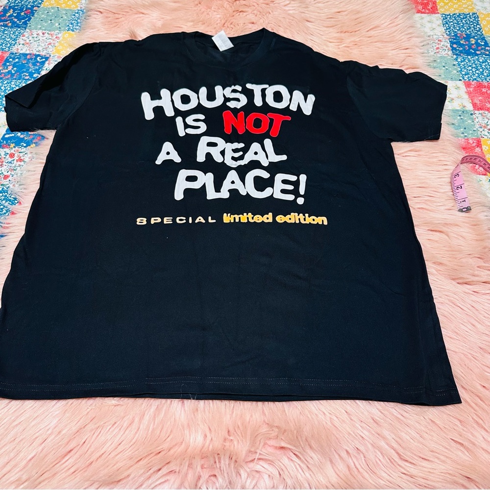 Black Graphic T-Shirt with Bold Text